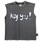 'HEY YOU' ON Front & 'CIAO' On Back Tank | Vintage Grey