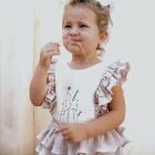 Pink Embroidered Romper