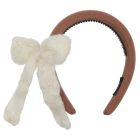 Nutmeg Mohair Side Bow Headband