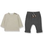 Orial Top & Sebastia Bottoms | Oatmeal/Anthracite