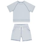 Short Sleeve Sweatshirt & Ventura Short | Light Blue