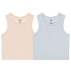 Ribbed Tank Set | Shell, Light Blue