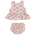 Sleeveless Peplum Set | Vintage Floral
