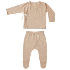 Wrap Top + Pant Set | Apricot Stripe