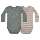 Jersey Bodysuits 2 Pack | Stars/Cocoa Stripe