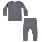 Ribbed Tee & Legging Set | Navy