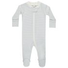 Zip Long Sleeve Sleeper Footie | Sky Micro Stripe