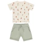 Gelato Raw Edge Tee & Sage Gelato Short