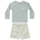 Seafoam Rashguard & Seafoam Check Boardshort