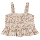Cropped Peplum Tank | Plumeria
