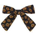 Girl Bow w/ Clip | Black Floral