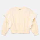 Silvia Soft Fleece Ruffles Sweatshirt | Ivory