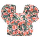 Top W/ Balloon Sleeves / Flowers All Over