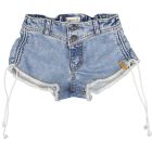 Washed Light Blue Denim Shorts