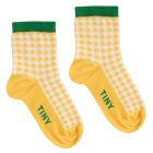 Check Quarter Socks | Yellow