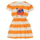 Leisure Stripe Dress | Light Cream/Marigold