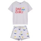 T-Shirt Love Science & Short Fleece Allover Sea | Mallow