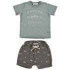 Surfer Shark Tshirt & Sharks Shorts | Blue Gray/Anthracite