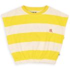 Top No Sleeve W/ Print On Back | Stripes Yellow