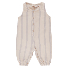 Stripes Relaxed One Piece | Light Cream/Iris Blue