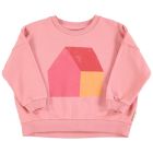 Sweatshirt | Pink W/ Multicolor House Print