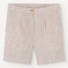 Sand Linen Chino Style Bermuda Shorts