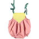 Tri Color Romper | Pink, Yellow & Green