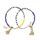 2 Piece Bracelets | Beads W/ Pompon