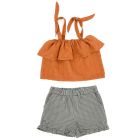 Valentina Clay Top & Azucar Grey Squares Shorts