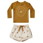 Good Vibes Rashguard & Suns Swim Trunks