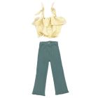 Valentina Yellow Stripes Top & Volpi Green Pants