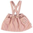 Mini Skirt W/ Straps | Light Pink W/ Multicolor Stripes