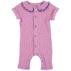 Newborn Babygrow W/ Collar | Lavender W/ Blue Stars