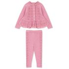 Cabby Frill Cardigan & Cabby Knit Pants | Powder Pink
