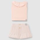 Ribbed Jersey Singlet & Ajour Pattern Shorts