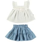 Blue Blouse & Skirt