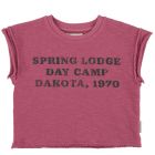 Tshirt | Aubergine W/ "spring lodge" Print