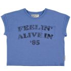 Tshirt | Blue W/ "feelin' alive" Print