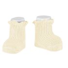 Warm Cotton Rib Socks W/ Curling | Beige (303)