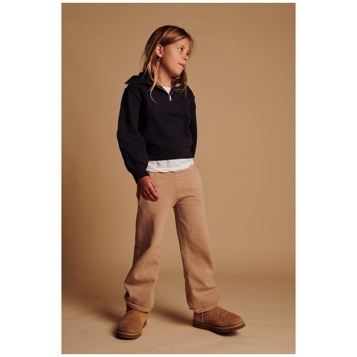 Straight Sweatpants Beige