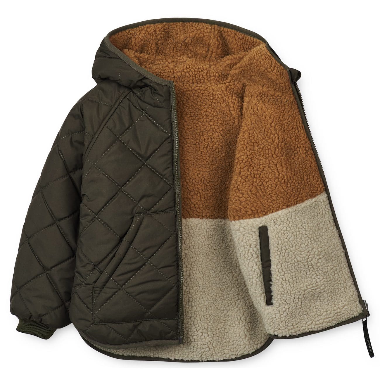 REVERSIBLE Jackson Pile Jacket | Army Brown Mix