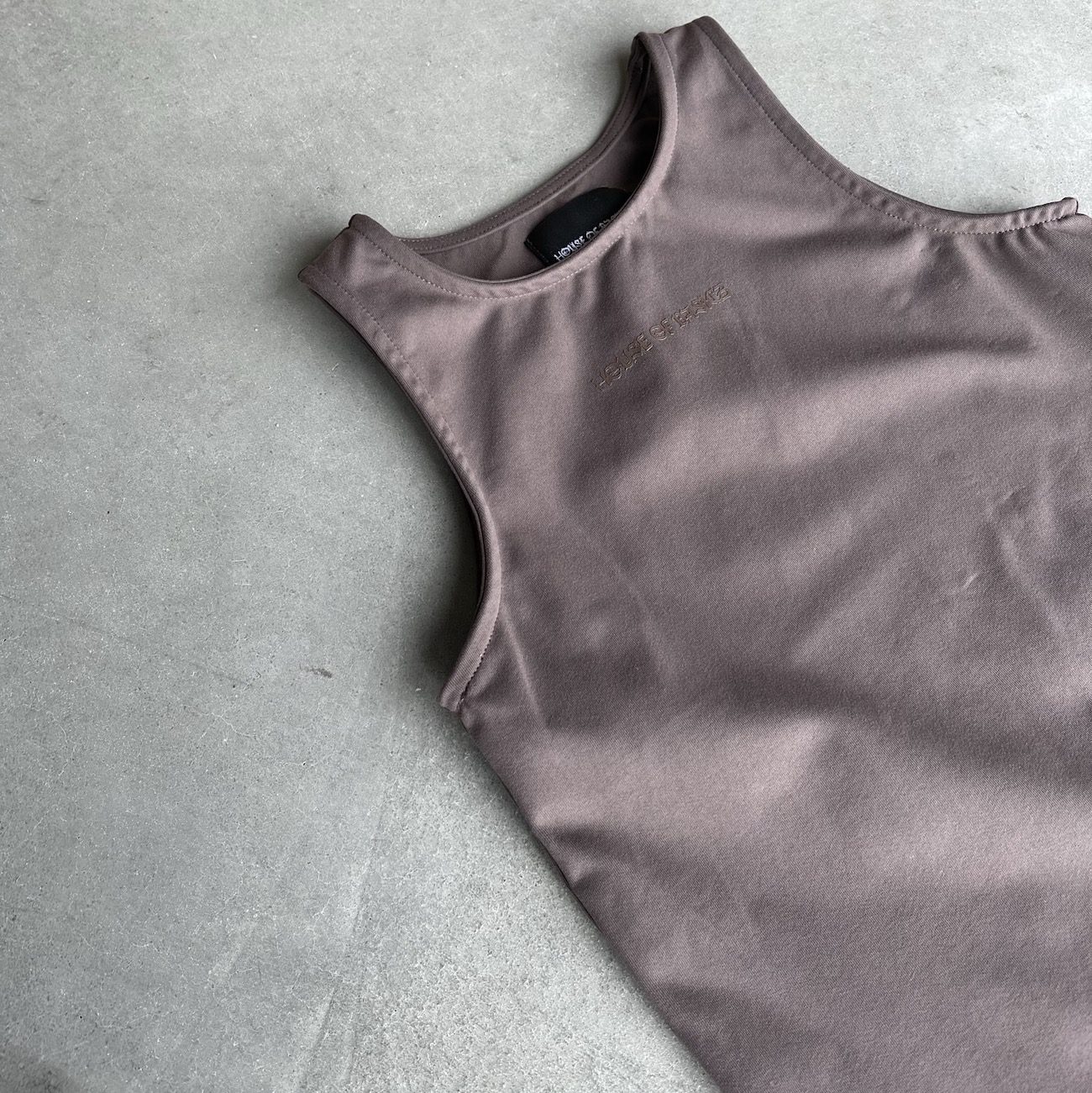 Brown Top & Sweat Short Taupe