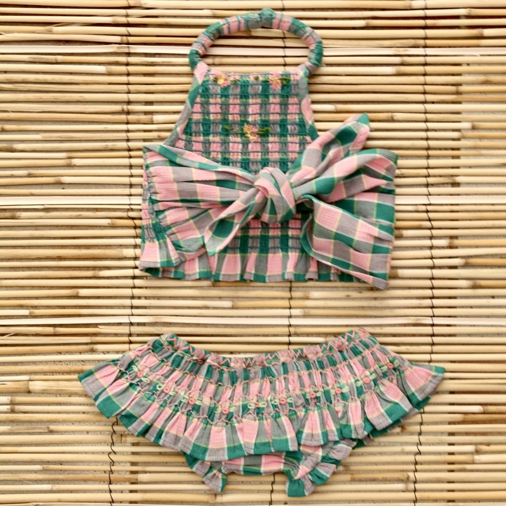 Mint & Strawberry Vichy Swimsuit