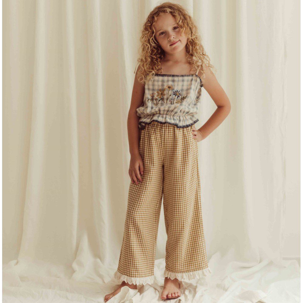 Loulou Pants | Mustard Vichy