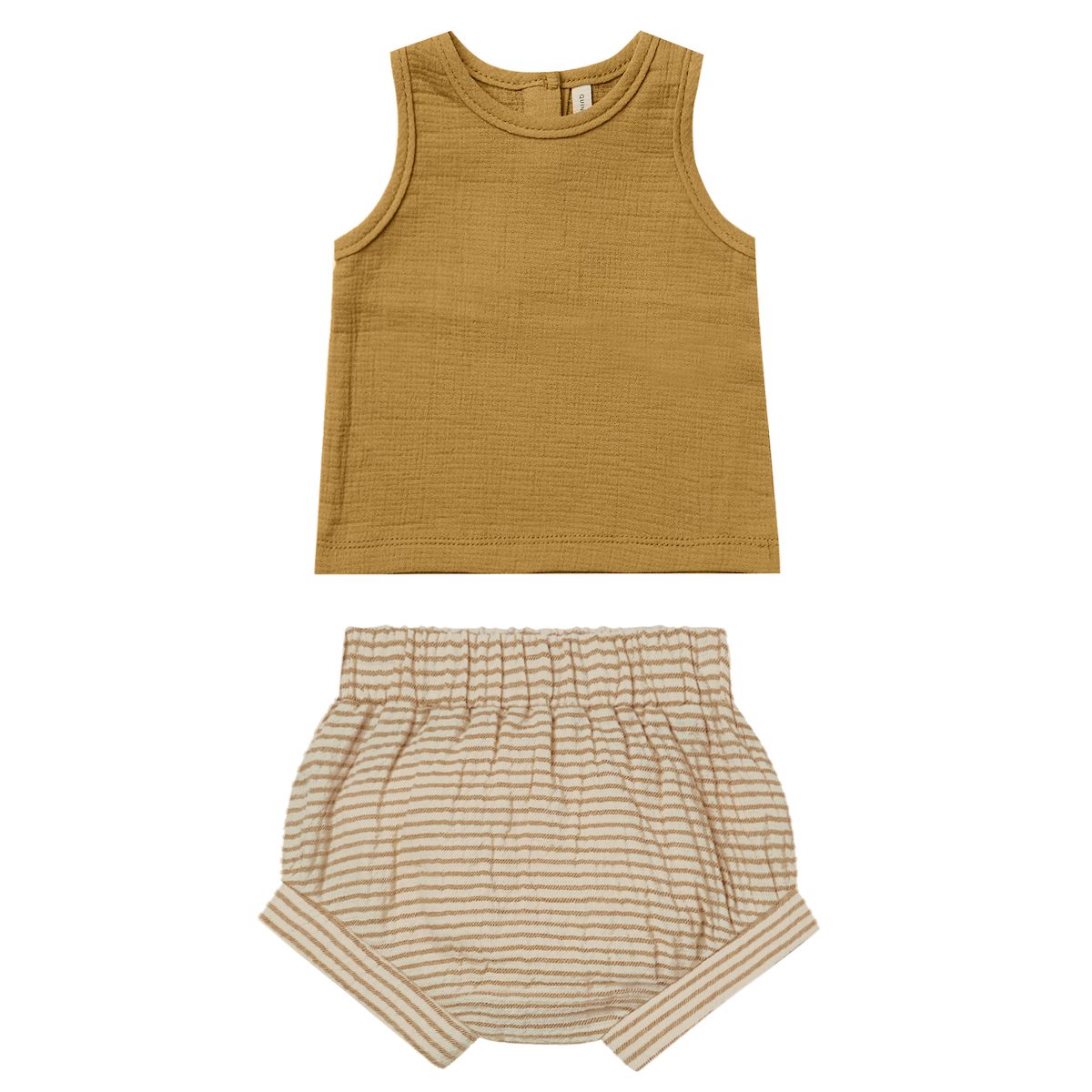 Ocre Woven Tank & Ocre Stripe Woven Short