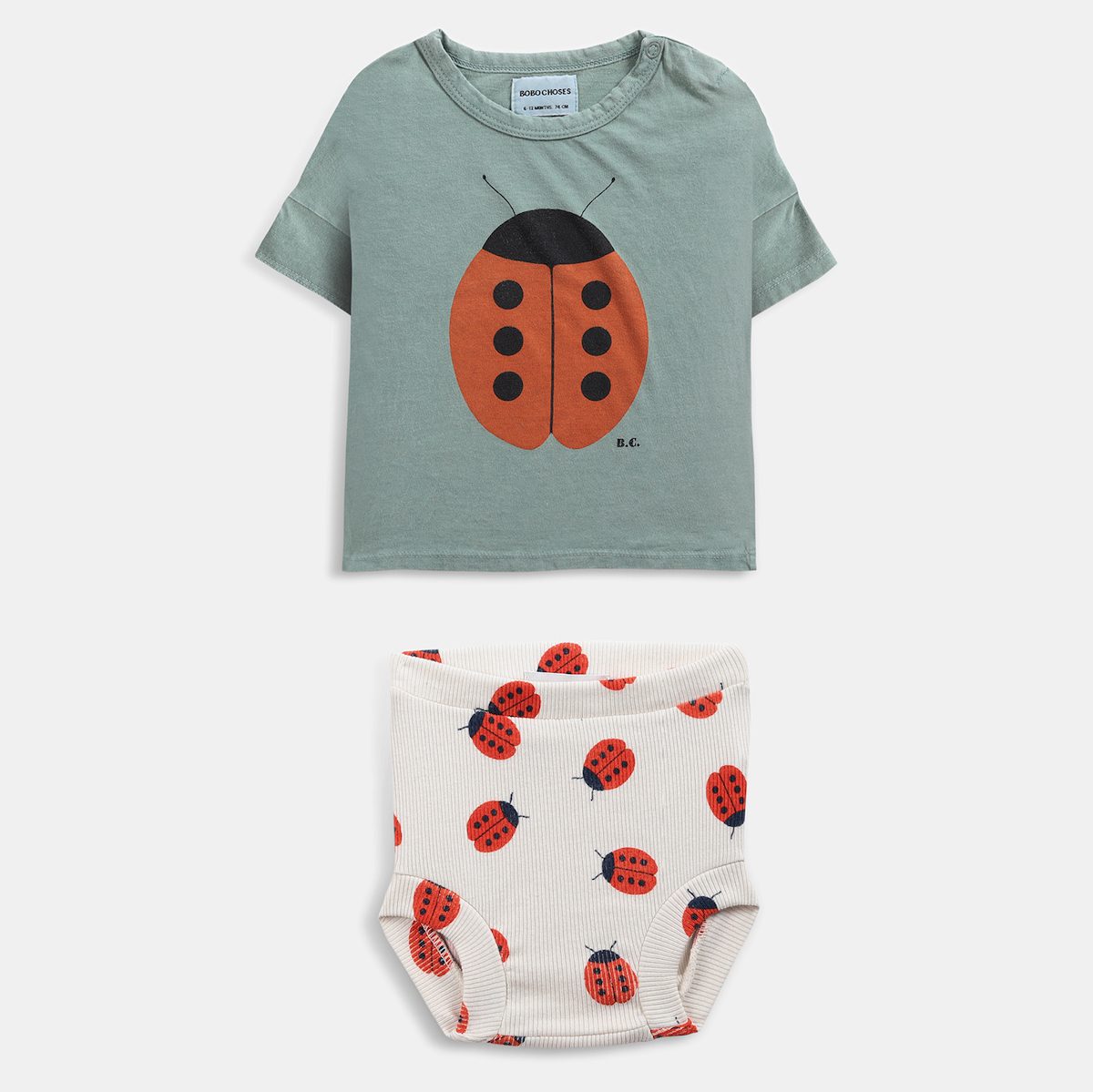 Lady Bug Short Sleeve T-Shirt & Lady Bug All Over Culotte