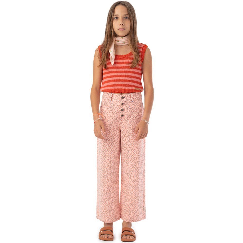 Knitted Top | Pink & Red Stripes