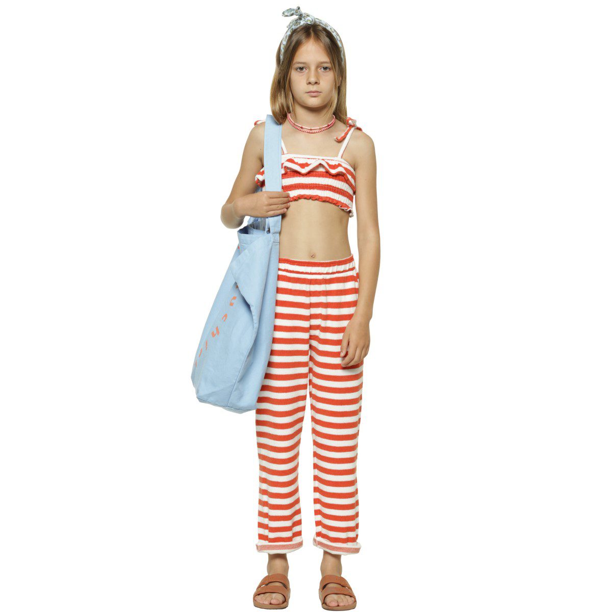 Bikini | Red & Ecru Stripes