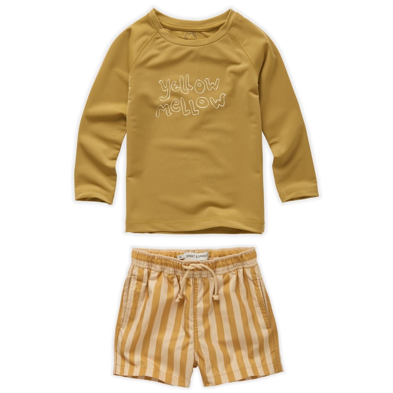 Swim Top Yellow Mellow & Stripe Shorts