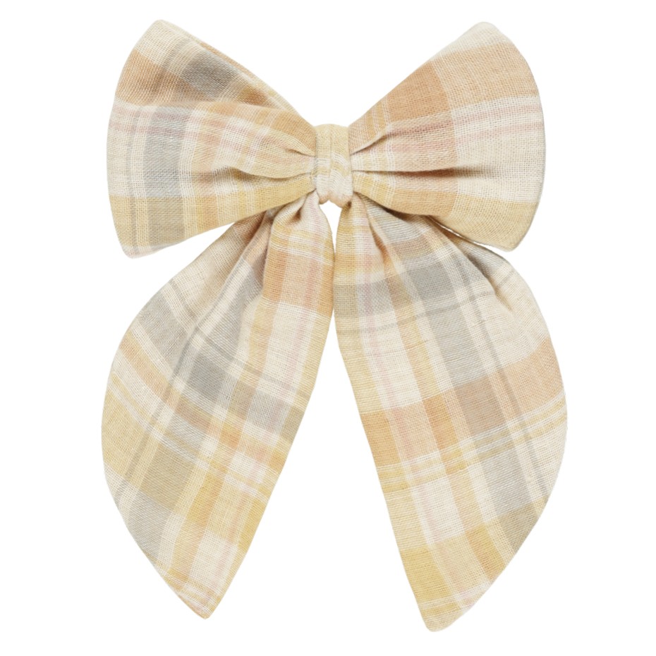 Oversized Bow | Pastel Plaid